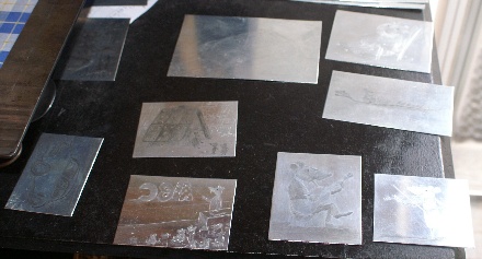 3) fertige Druckplatten
